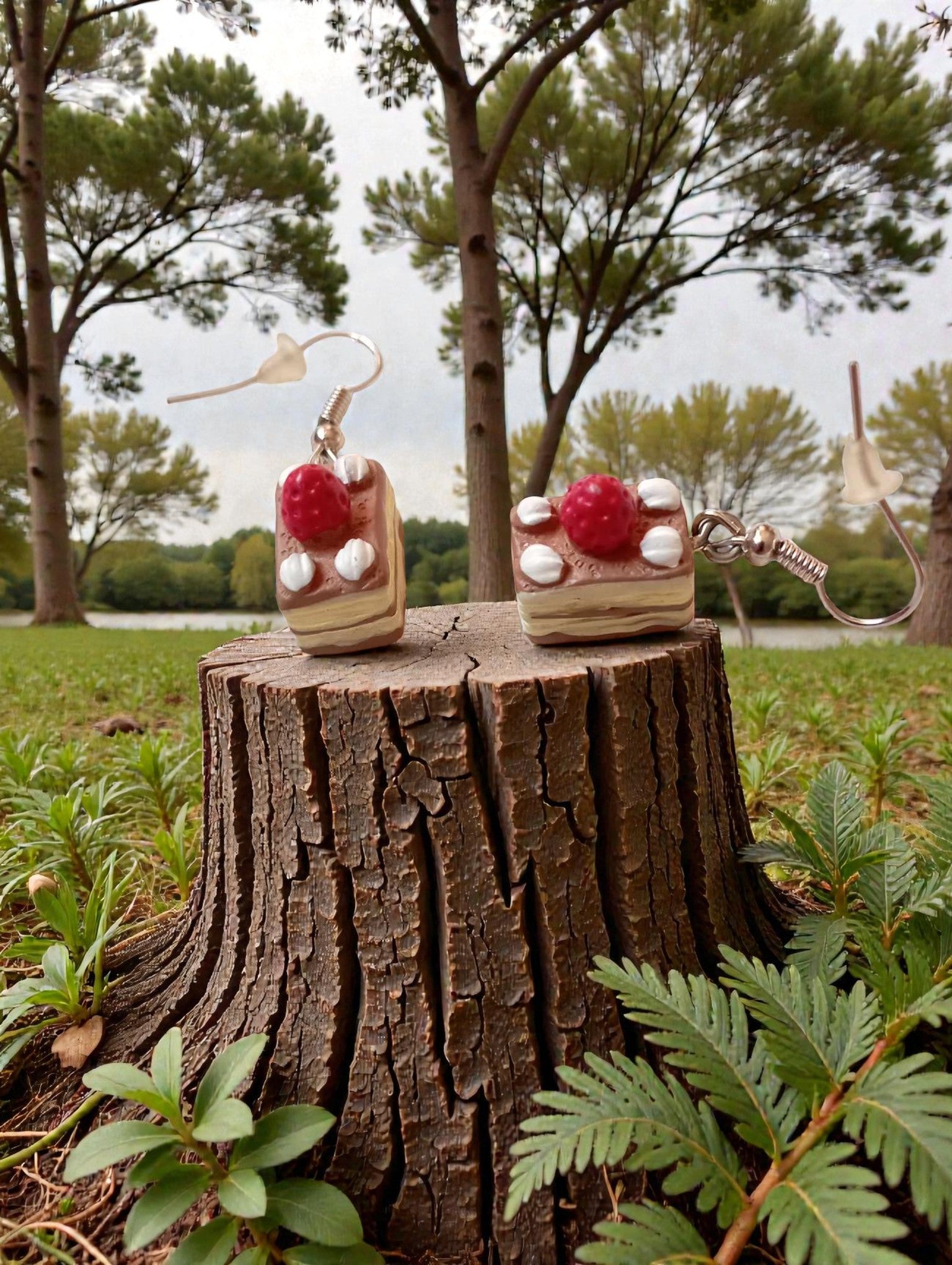 Boucles d’oreilles gâteau chocolat en pâte Fimo sur crochets platine inoxydable hypoallergéniques

Boucles artisanales gâteau chocolat en pâte polymère Fimo pour femme