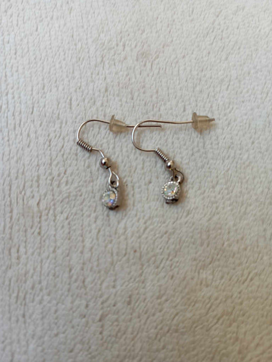 Boucles d'oreilles strass transparent