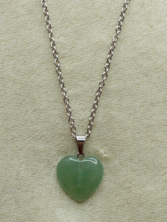 Collier coeur aventurine