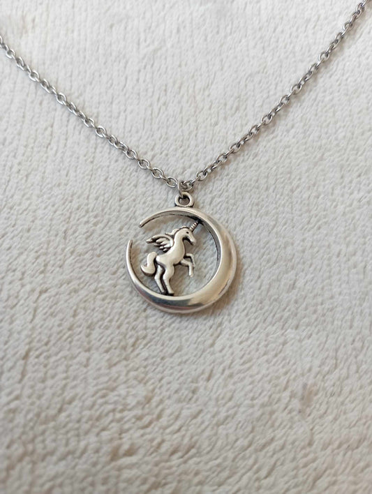 Collier licorne lune