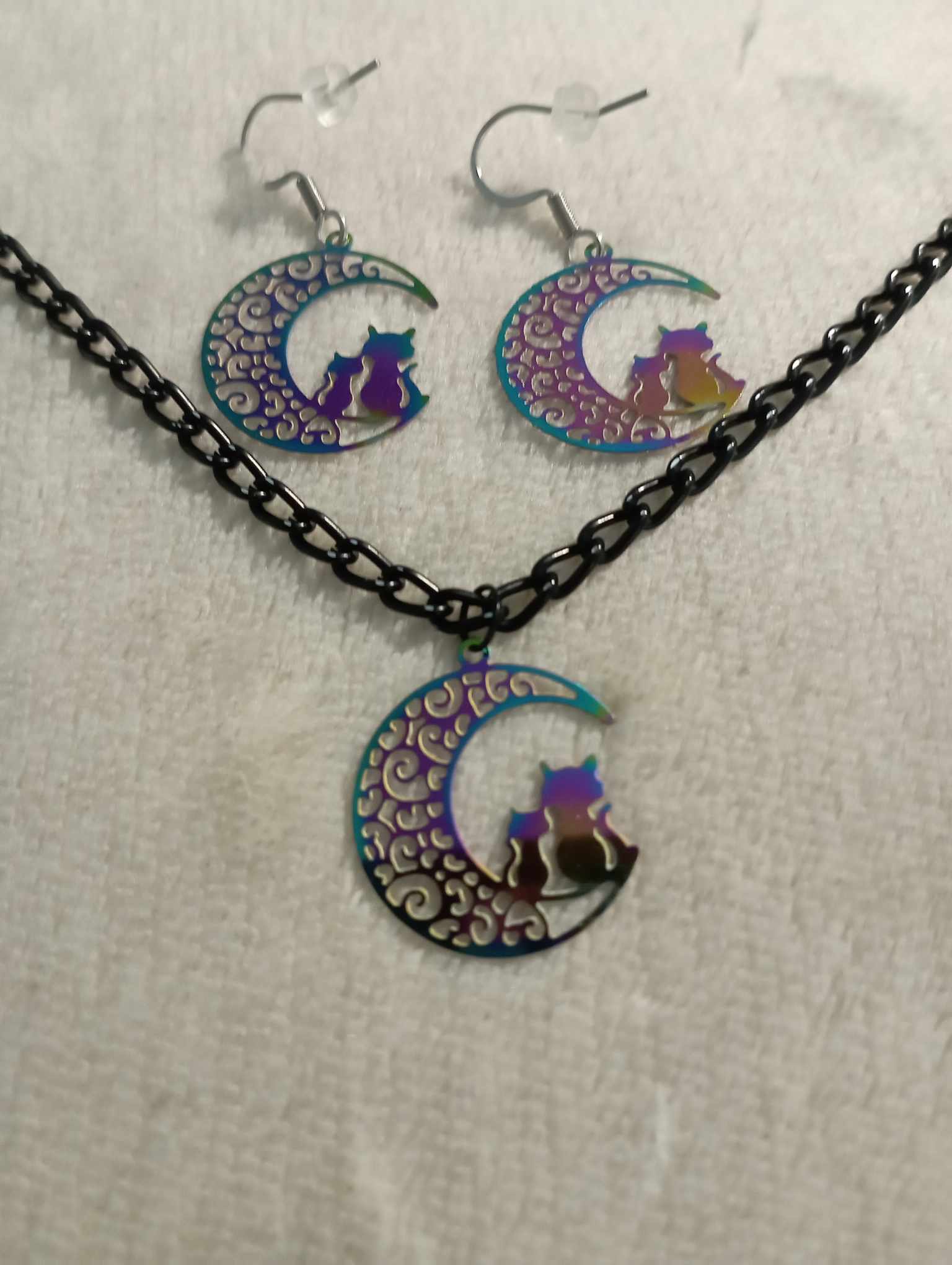 Parure chat multicolore - Les créations d'asuna