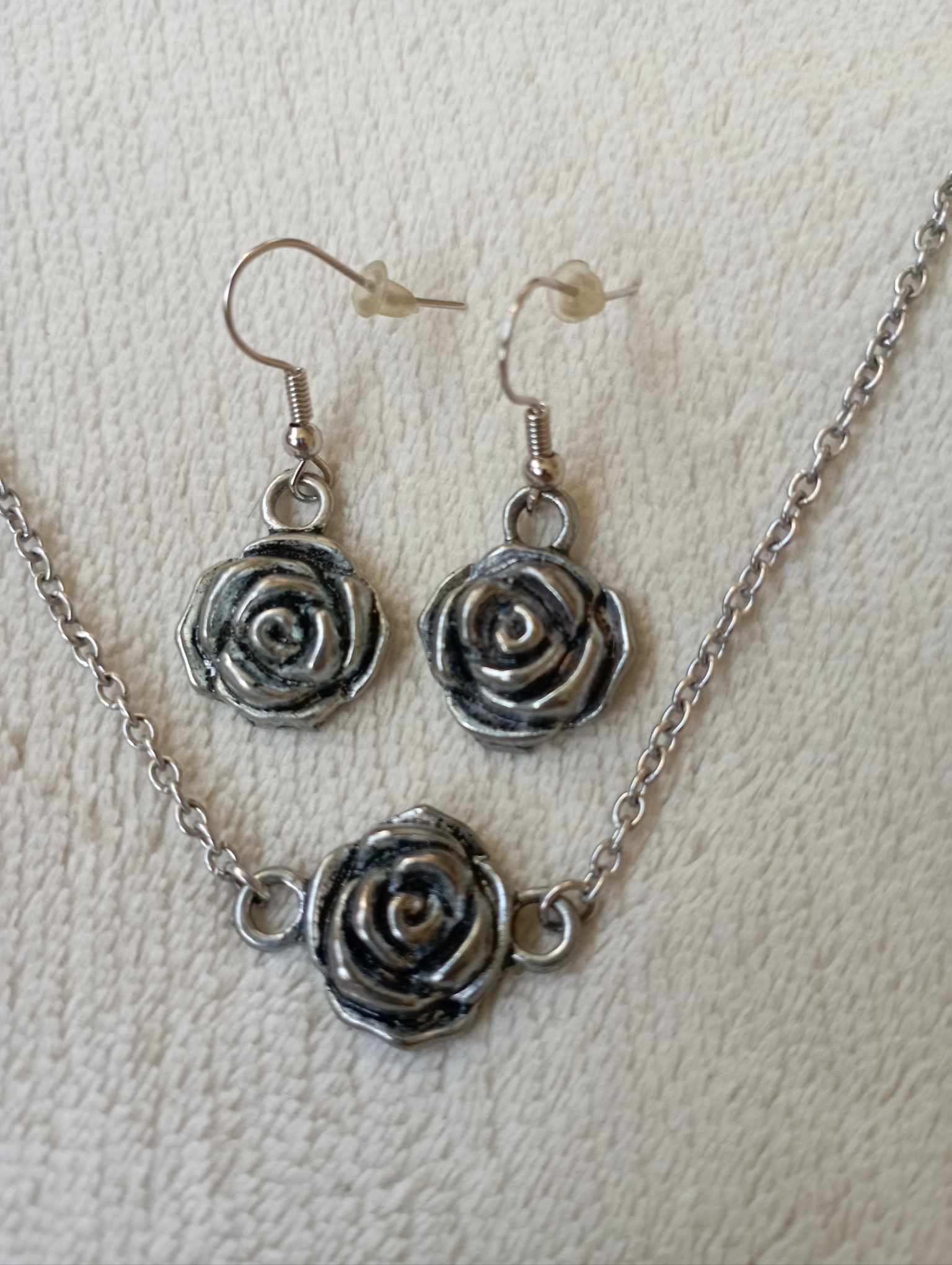 Parure fleur platine connecteur - Les créations d'asuna